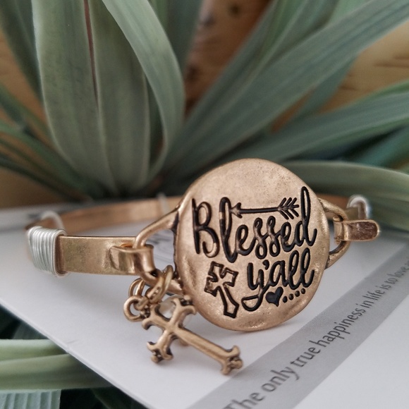 NWT brand new Tarnished gold cross braclet - Picture 5 of 5